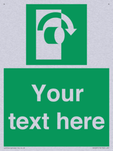 Custom Turn Clockwise Sign